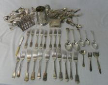Various S.P cutlery, tankard, cigarette box etc