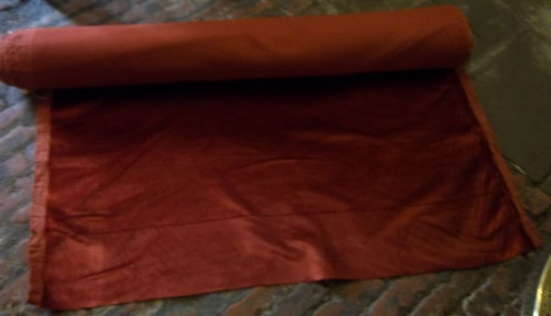 Roll of velvet material