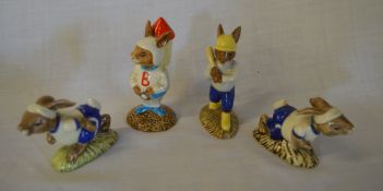 4 Royal Doulton bunnykins figures