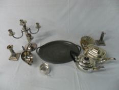 Various S.P inc teapots, candlesticks etc