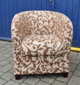 Upholstered tub chair