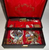 Jewellery box & contents