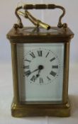 Brass carriage clock by Duverdrey & Bloquel