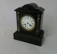 Vict slate mantle clock