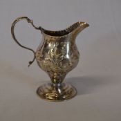 Geo III silver cream jug London 1786.  3.4 oz