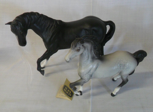 Beswick 'Black Beauty' and one other horse figure