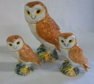 3 Beswick Owls