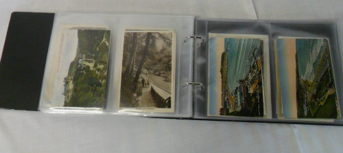 Album of approx 80 postcards inc Yorkshire coast