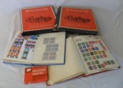 2 Windsor loose leaf stamp albums, clean stamps, GB 1840/1970 (not complete) & Channel Islands.