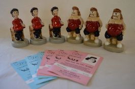 6 Wade 'The Viz' limited edition figures inc 'Sid the Sexist' & 'San From the Fat Slags'