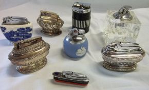 8 table lighters inc Ronson & Wedgwood