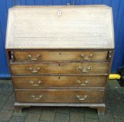 Geo III oak bureau