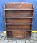 1920s/30s oak carved shelf unit