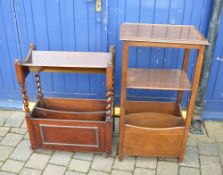 1930's bookshelf trolley & magazine stand