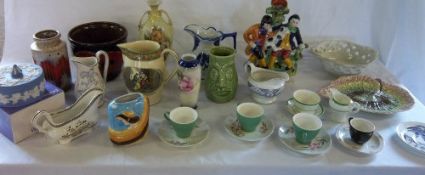 Various ceramics inc Wedgwood, Meakin and repro. Staffordshire.