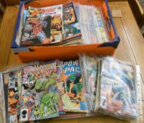 Comics inc Star Trek, X Men, Marvel etc (2 boxes)