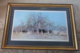 Signed print In the thick stuff by David Shepherd