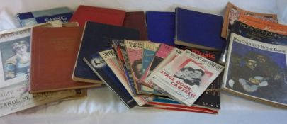 Box of sheet music and music books