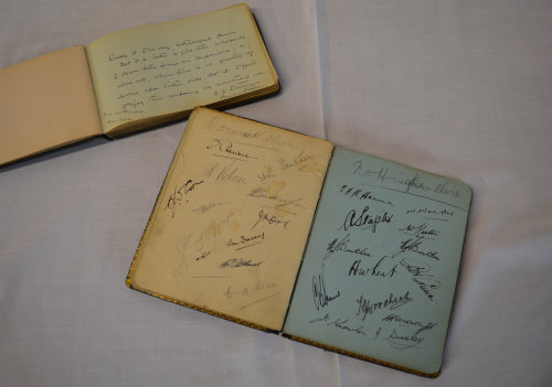 2 autograph books from the 1930's containing signatures of the England, Australia, South Africa,