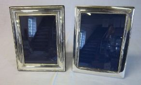 2 silver photo frames 22 cm x 17.5 cm Sheffield 1991 and 1995