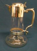 S.P & glass claret jug