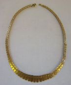 9ct gold 'Cleopatra' necklace 18.5 grams