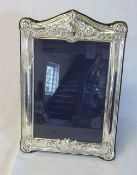 Silver photo frame with flower details 24.5 cm x 16.5 cm Sheffield 1995