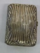 Silver cigarette case (marks unidentifiable) weight 3.42 oz