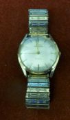 9ct gold Swiss Emperor wrist watch London 1961 with rolled gold strap