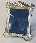 Silver photo frame with bow details London 1973 24 cm x 31 cm