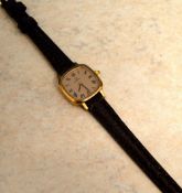 Ladies 9ct gold Omega watch with tiger eye winder