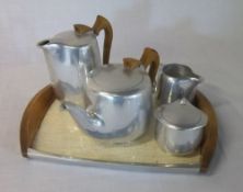 4pc Picquet ware with tray