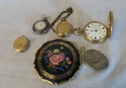Pocket watches, compacts etc