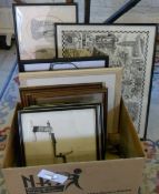 Box of various prints