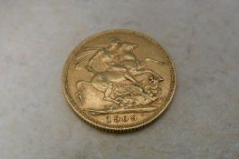 1909 Gold full sovereign