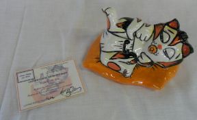 Lorna Bailey 'Naptime the Cat' figure limited edition 44/75