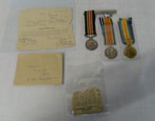 WWI Pair & Military Medal to 34468 Pte A.S. Brown, 14th Royal Warickshire Rgt, with newspaper
