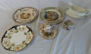 Ceramics inc plates, Royal Doulton gravy boat etc