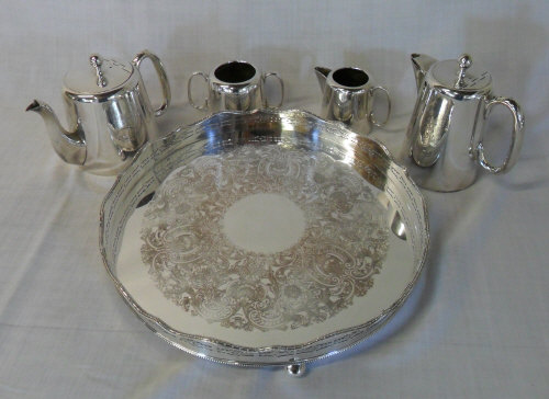 S.P tray, teapot etc