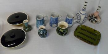 Alvingham pottery inc lamps, vases etc