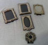 5 Silver photo frames