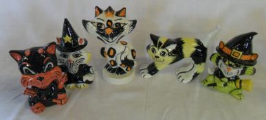 5 Lorna Bailey cat figures