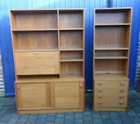2 G Plan style display cabinets