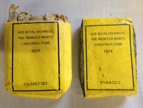 Tobacco & cigarettes from WWI Princess Mary's gift box