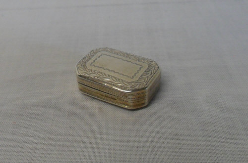 Silver miniature vinaigrette with gilt interior, Birm 1806