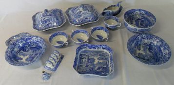 Copeland Spode Italian part dinner service inc tureens, toast rack etc