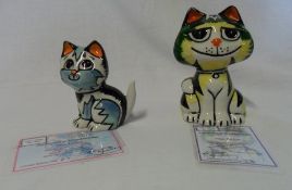 2 Lorna Bailey limited edition figures 'Ziggy the Cat 23/75' & 'Titch the Cat 27/40'
