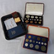 Quantity of coins inc 1937 Geo VI coronation set 1/4 to crown in fair condition