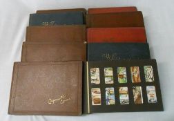 Approx 10 cigarette card albums