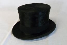 Top hat by Battersby & Co, London with a Battersby hat box